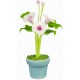 Dolls House Morning Glory Artificial Flower in Blue Plant Pot Ornament Accessory