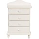 Dolls House White 4 Drawer Chest of Drawers Modern Wooden Bedroom Furniture