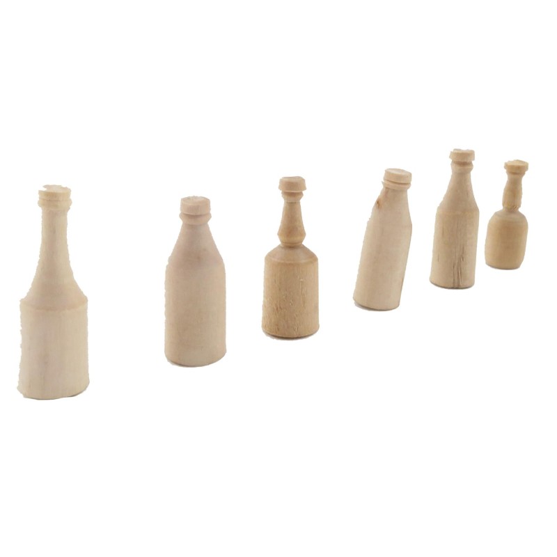 Dolls House Milk Wine Beer Liquor Bottles Bare Wood Shop Store Pub Accessory