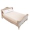 Dolls House Double Bed Unfinished Bare Wood Rattan Footboard French Style