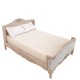 Dolls House Double Bed Unfinished Bare Wood Rattan Footboard French Style Dolls House Double Bed Unfinished Bare Wood Rattan Footboard French Style