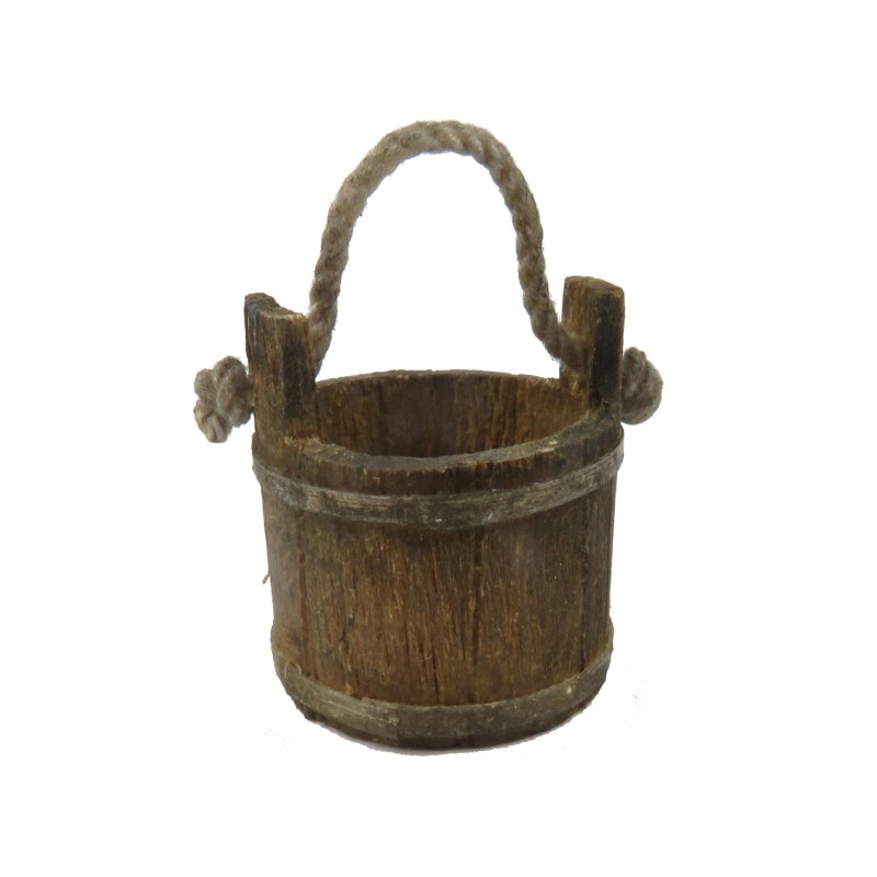 Dolls House Rustic Water Pail Barrel Bucket Pioneer Western Farm Ranch Accessory