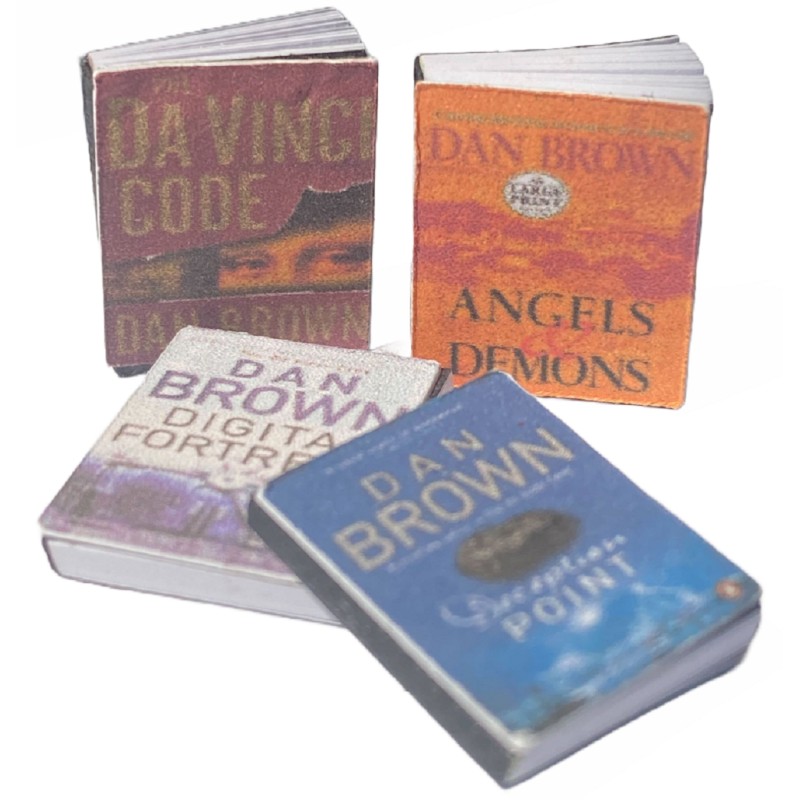 Dolls House Robert Langdon Book Series Dan Brown Novel 1:12 Bookself Study Accessory