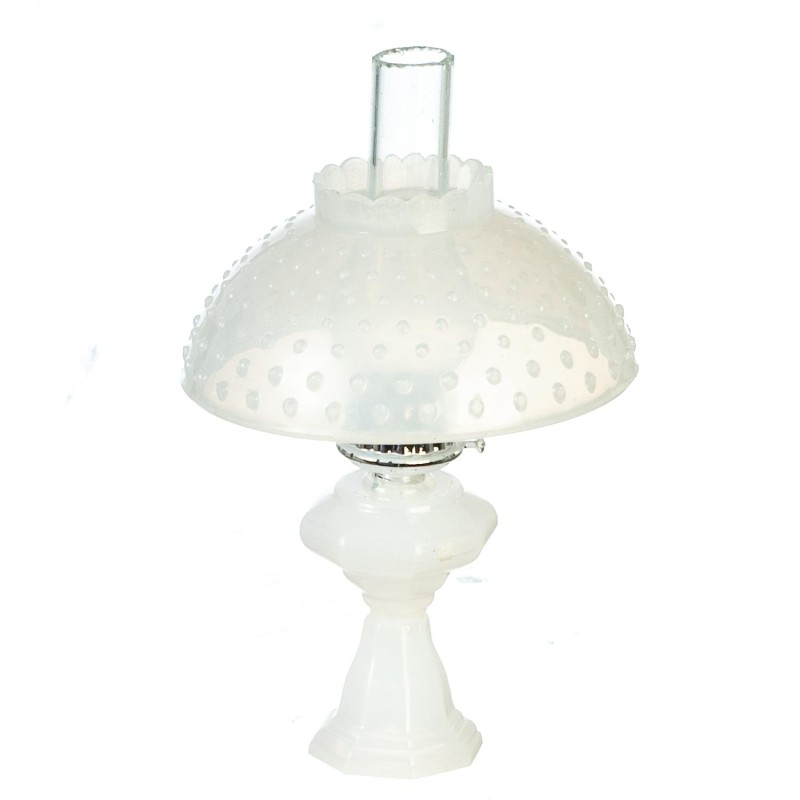 Dolls House Oil Lamp with Hobnail Shade Chrysnbon Ornamental Accessory Plastic