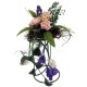 Dolls House Pink Trailing Flowers on High Black Wire Pedestal Garden Accessory Dolls House Pink Trailing Flowers on High Black Wire Pedestal Garden Accessory