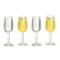 Dolls House Champagne Flutes 2 Full 2 Empty Prosecco Glasses Drinks Accessory