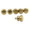 Dolls House Set 6 Round Brass Door Knobs Builders DIY Fittings Spare Part 1:12