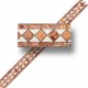 Dolls House Faux Marble Wallpaper Border Miniature 1:24 Scale 1/2in Terracotta