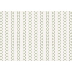 Dolls House Green Retro Circle Seamless Pattern Miniature Print Wallpaper 1:12