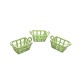 Dolls House 3 Small Storage Baskets Green Modern 1:12 Scale Accessory Plastic