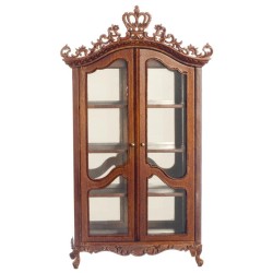 Dolls House China Cabinet Walnut Royal Etienne Platinum Dining Room Furniture