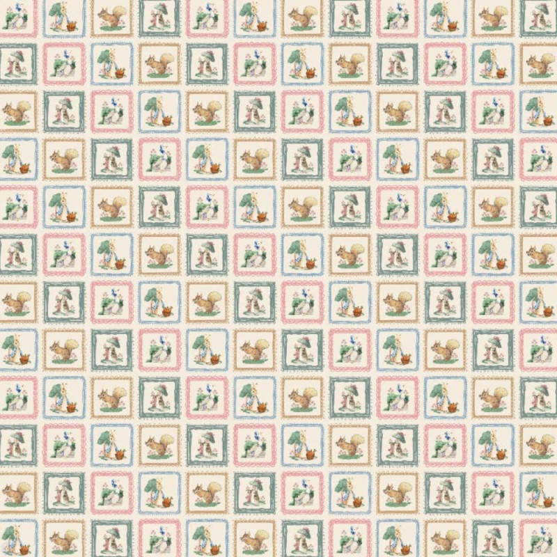 Dolls House Wallpaper Rabbit & Freinds Miniature Print 1:12 Dolls House Wallpaper Rabbit & Freinds Miniature Print 1:12