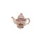 Dolls House Victorian Teapot Miniature Pink Floral Design Decorative Accessory
