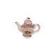 Dolls House Victorian Teapot Miniature Pink Floral Design Decorative Accessory