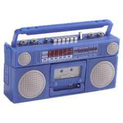 Dolls House Radio Cassette Player Blue 1980's Accessory 1:12 Scale Non-Working