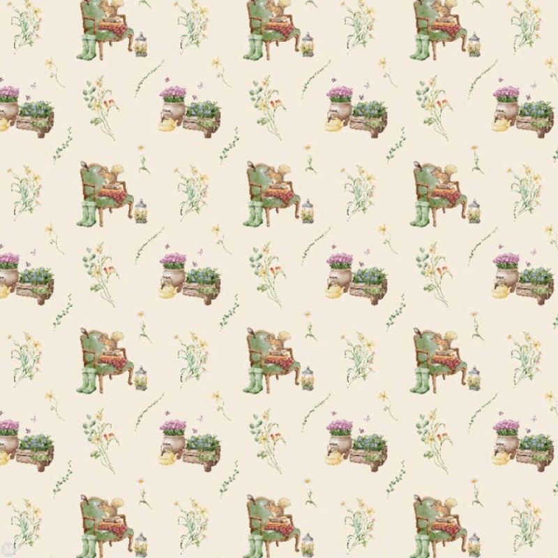 Dolls House Wallpaper Squirrel Pattern Miniature Print 1:12 Dolls House Wallpaper Squirrel Pattern Miniature Print 1:12