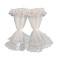 Dolls House Curtains Double Layer Net with Floral Lace Pelmet Window Accessory
