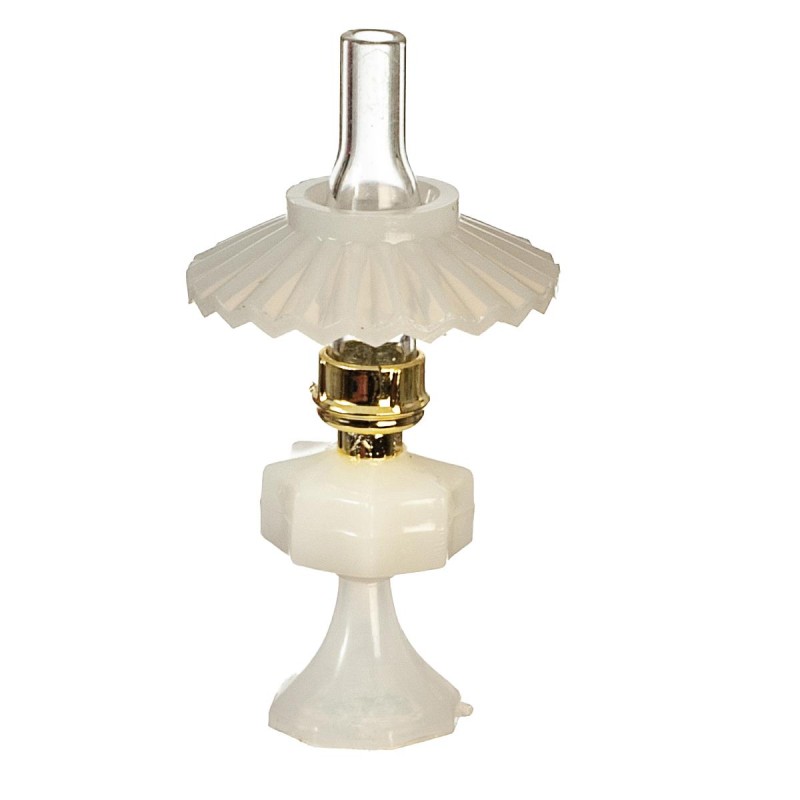 Dolls House Oil Lamp Milk White Chrysnbon Miniature Ornamental Accessory Small