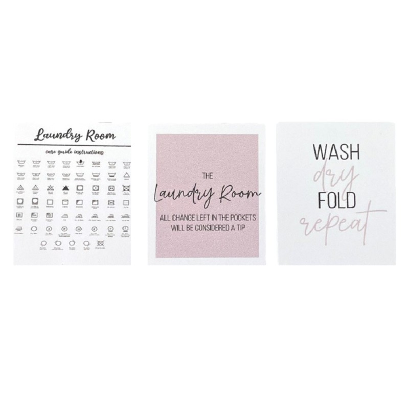 Dolls House Laundry Room Poster Pictures Utility Wall Art 1:12 Typography Print