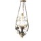 Dolls House Victorian Hanging Oil Lamp Etched Glass Shade 12V Ceiling Light