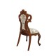 Dolls House Side Chair Victorian Walnut Gold JBM Bedroom & Dining Room Furniture