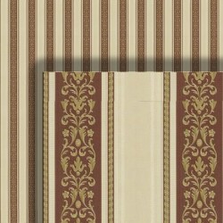 Dolls House Wallpaper Regency Stripe Pattern 1/2 inch 1:24 Miniature Print 580