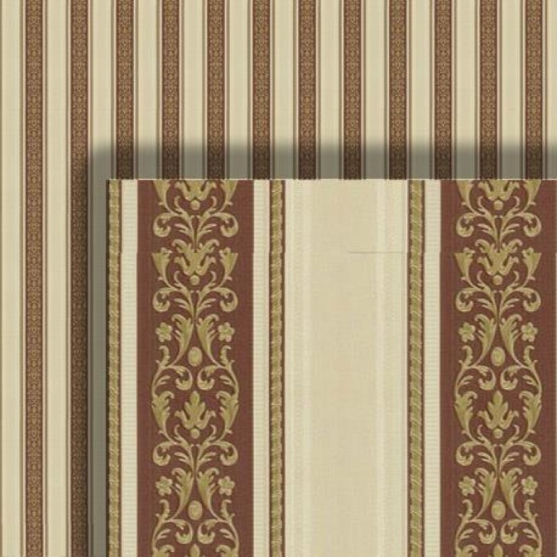 Dolls House Wallpaper Regency Stripe Pattern 1/2 inch 1:24 Miniature Print 580
