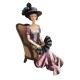 Dolls House Victorian Lady Sitting on Chair 1:12 Scale People Dolls House Victorian Lady Sitting on Chair 1:12 Scale People