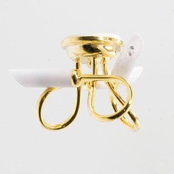 Dolls House Ceiling Light Modern Chandelier Brass 12V Electric 1:12 Miniature