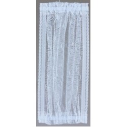 Dolls House Door Net Lace Panel Curtain White 1:12  Miniature Window Accessory