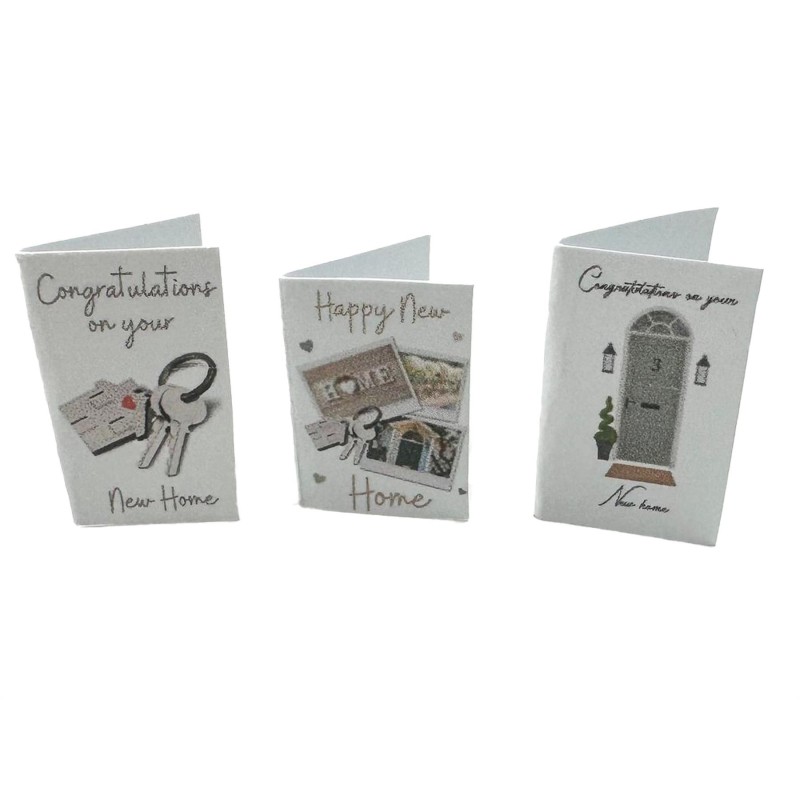 Dolls House New Home Greeting Cards Modern Assorted 1:12 Occasion Accessory