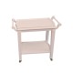 Dolls House Tea Trolley White Wood Drinks Cart Miniature Dining Room Furniture