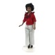 Dolls House Modern Woman Lady Mother Mum in Red Blouse  1:12 Porcelain People