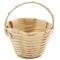 Dolls House Pioneer Round Palm Woven Basket Country Store Shop Garden Accessory