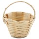 Dolls House Pioneer Round Palm Woven Basket Country Store Shop Garden Accessory