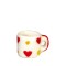 Dolls House Mug Heart Design Ceramic Tableware Kitchen Dining Room Accessory