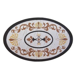 Dolls House Oval Rug Medalion Mosaic Design Miniature 1:12 Accessory Small