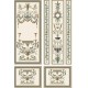 Dolls House Wallpaper Chinoiserie Panels Cream 1/2in 1:24 Scale Miniature Print