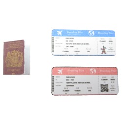 Dolls House British Passport with Boarding Passes Holiday Accessory 1:12 Scale