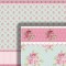 Dolls House Wallpaper Wainscot Pink Green 1:12 Scale Miniature Print