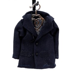 Dolls House Mans Black Jacket Smart Coat Tailored Clothing Bedroom Accessory