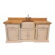 Dolls House White & Oak Smallbone Sink Unit Miniature Kitchen Furniture 1:12