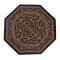 Dolls House Area Rug Traditional Octagonal Black Gold Floral Carpet Lge