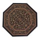 Dolls House Area Rug Traditional Octagonal Black Gold Floral Carpet Lge Dolls House Area Rug Traditional Octagonal Black Gold Floral Carpet Lge