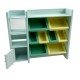 Dolls House Storage Cabinet Shelf Unit JBM Toy Room Nursery Furniture Blue 1:12