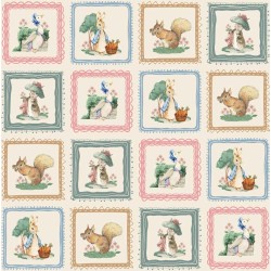 Dolls House Wallpaper Rabbit & Freinds Miniature Print 1:12 Dolls House Wallpaper Rabbit & Freinds Miniature Print 1:12