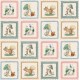 Dolls House Wallpaper Rabbit & Freinds Miniature Print 1:12 Dolls House Wallpaper Rabbit & Freinds Miniature Print 1:12