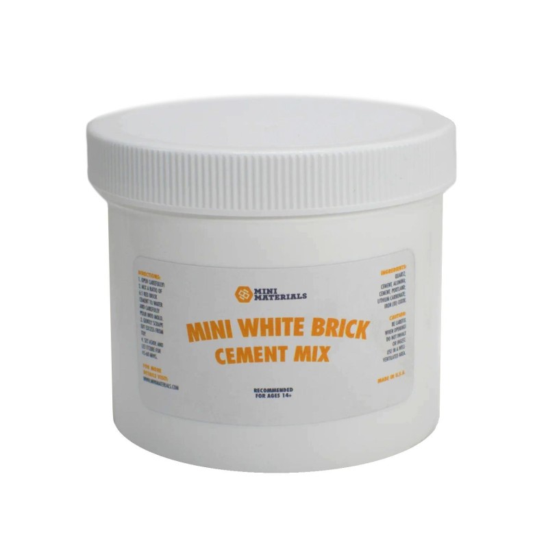 White Brick Cement Mix for use with our Brick Block Moulds Miniature Dolls House