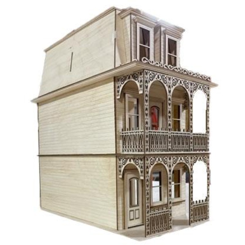 Saint Charles French Quarter Dolls House 1:24 Half Scale Laser Cut Flat Pack Kit