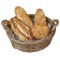 Dolls House Bread Loaves in Woven Basket 1:12 Shop Store Bakery Market Accessory